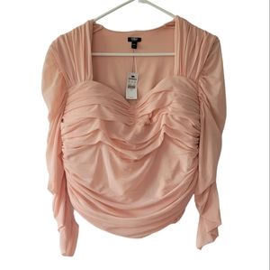 Body Contour Mesh Cropped Top With Removable Cups